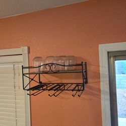 Wine Glasses And Bottle Display Rack