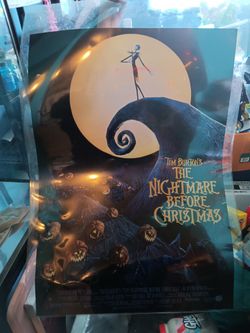 The Nightmare Before Christmas Movie Poster W/ Protective Sleeve