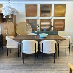 Dining Chairs / Set Of 6 / NEW / Gorgeous Fabric!