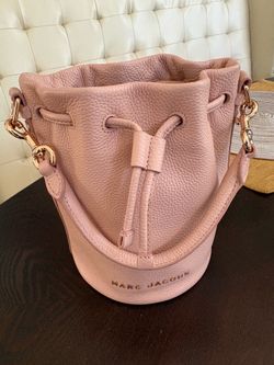 Marc Jacobs Blush Pink Pebbled Leather Bucket Shoulder Bag