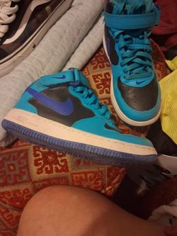 Nike Air Force 1 Mid Blue and Black Sneakers