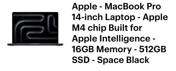 Apple - MacBook Pro 14-inch Laptop - Apple M4 chip