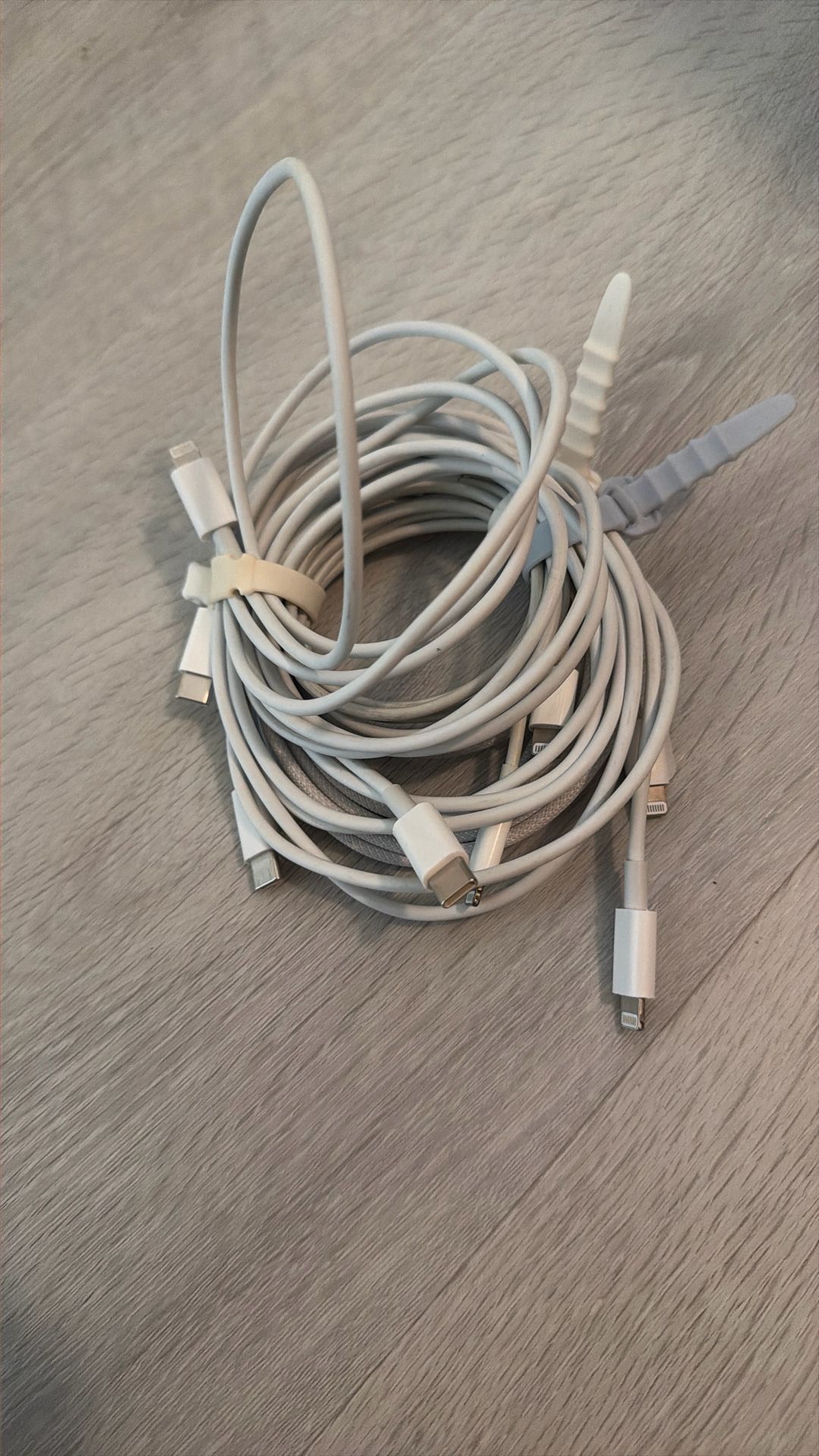 USB-C to Apple Lightning Port cables