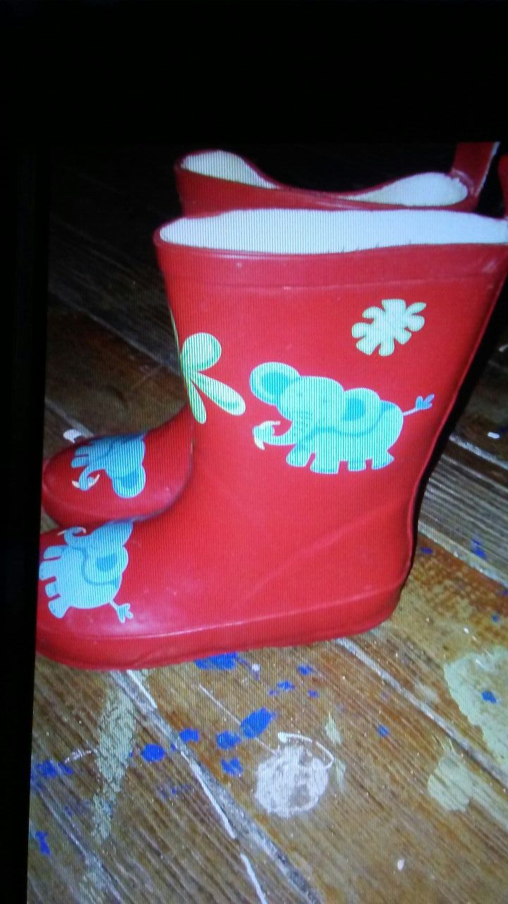 Rubber elephant rain boots