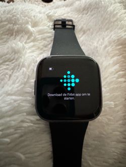 Newer Working Fitbit Versa 2 Fitness Smart Watch Activity Tracker FB507, Black- Unisex