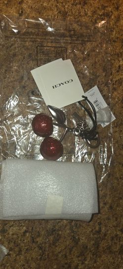 Coach cherry bag charm
