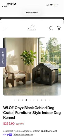 Black Wood Dog House