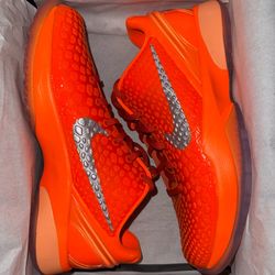 Nike Kobe 6 Total Orange GS Size 5.5y / 7W
