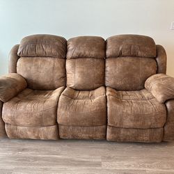 Leather Couch - Power Reclining