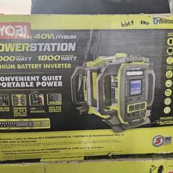 RYOBI
40V 1800-Watt Portable Battery Power Station Inverter Generator and 4-Port Charger with (2) 6.0 Ah Batteries