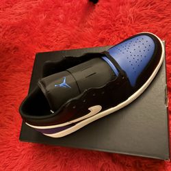Jordan 1s Low Black White Blue