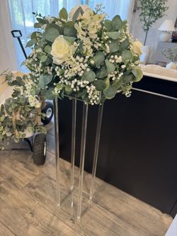 4 Faux White Wedding Ball Flowers