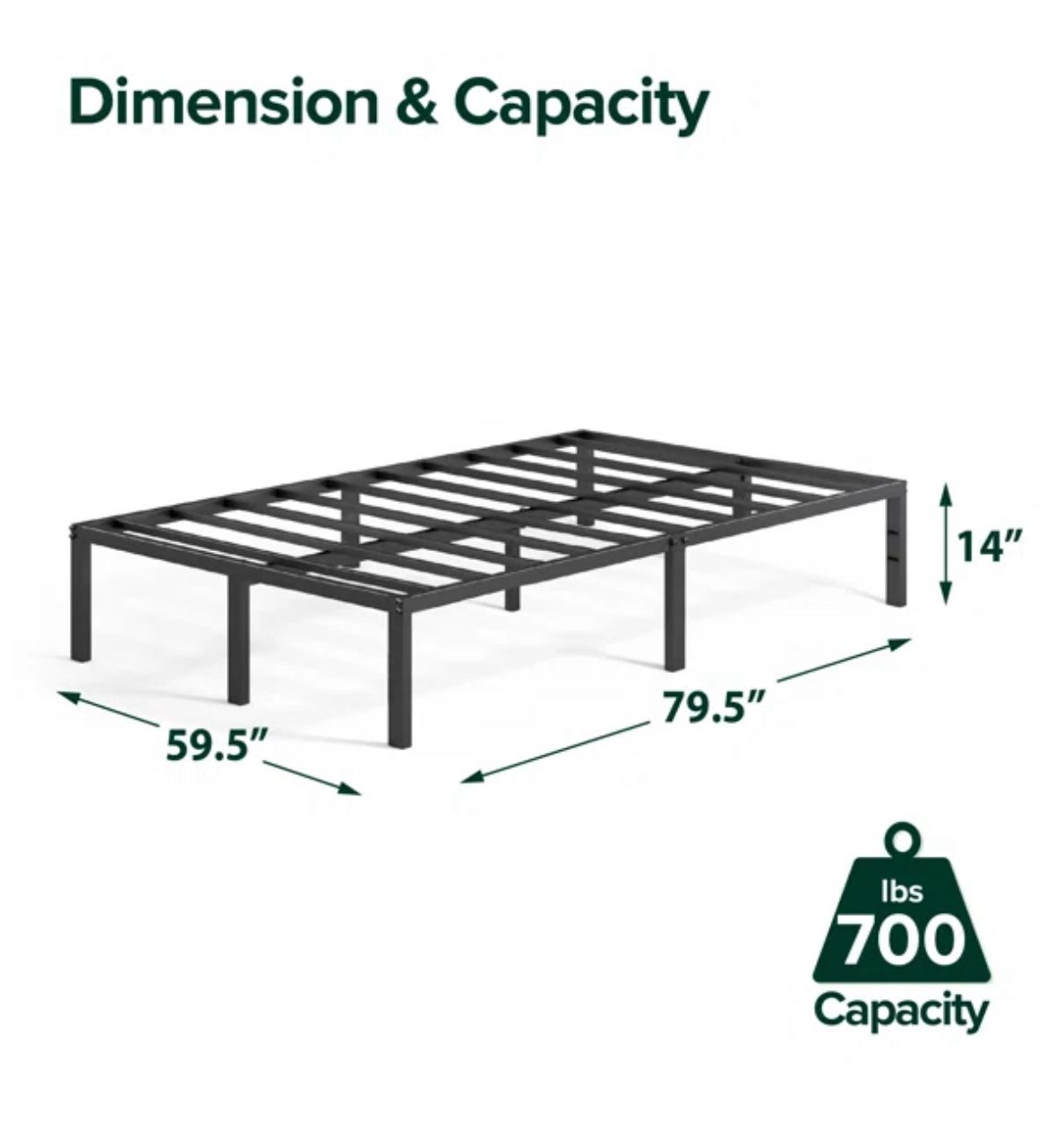 King size modern bed frame