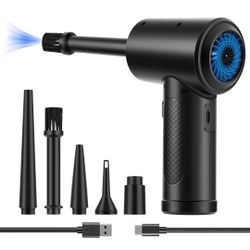 Air Duster, Electric Air Duster Portable Air Blower with LED Light