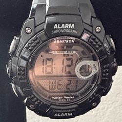 Armitron Men's Black Digital Sport Watch Chronograph Alarm Water Resistant