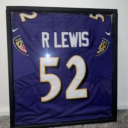 Ray Lewis Baltimore Ravens NFL Stitched Jersey + Display Case