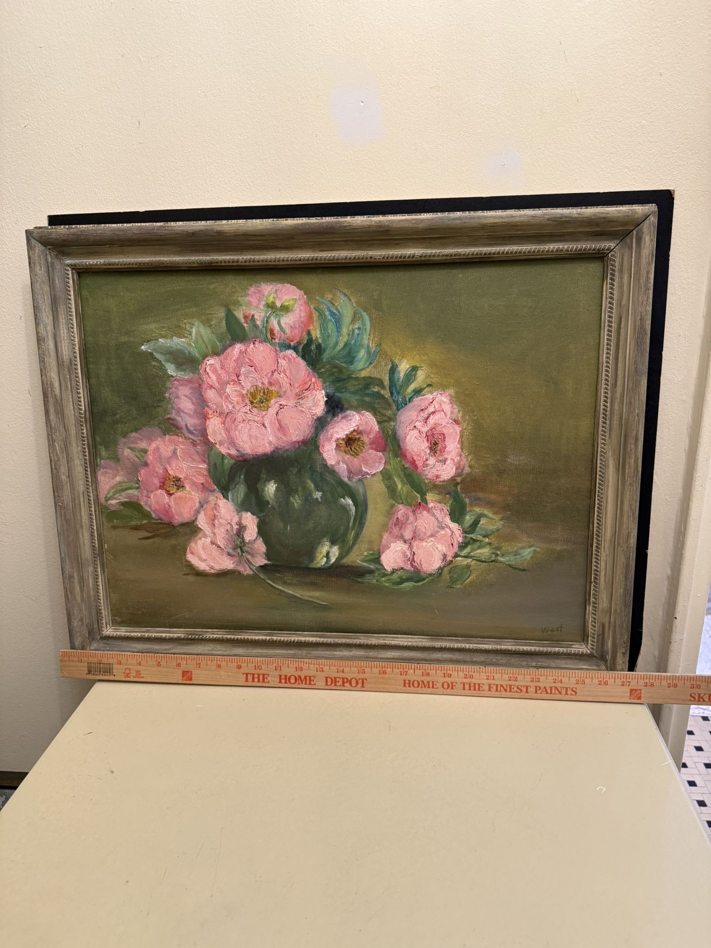 Vintage Peony Painting