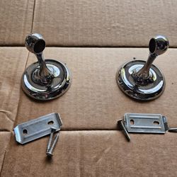 Towel Rod / Bath Tissue Brackets Metal With Chrome/Silver Finish
