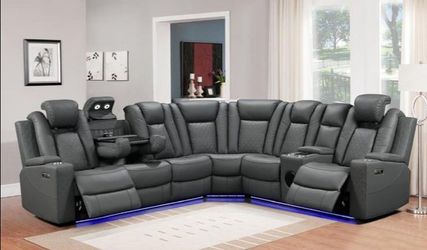 GRAY RECLINER SECTIONAL