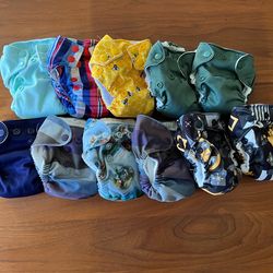 Newborn AIO cloth diapers - GroVia, Happy Beehinds, Lil Joey