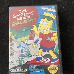 Sega Genesis The Simpson Bart Vs The Space Mutants 