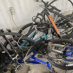 Assorted Bike Frames & Parts