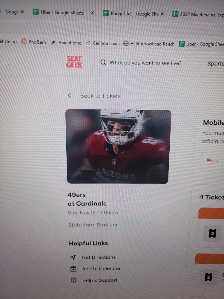 Arizona Cardinals Vs San Francisco 49ers