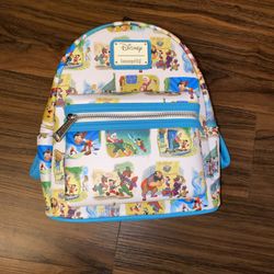 Loungefly Disney Pinocchio Little Golden Book Scenes Mini Backpack. New