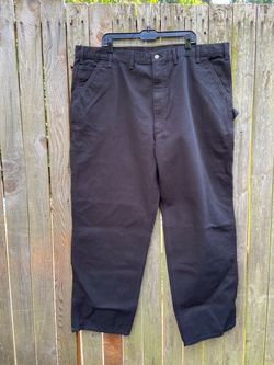 Carhartt Men's Loose Fit Washed Duck Utility Work Pants Black 46x34 NWT