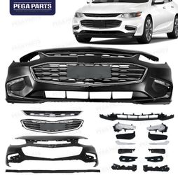 2016-2018 Chevy Malibu Front Bumper Cover w/ Valance Grille Fog lights Trims