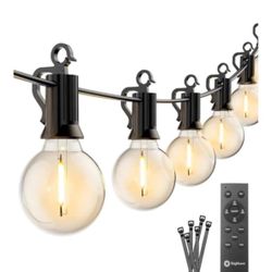 New 38ft Outdoor String Lights With Remote 