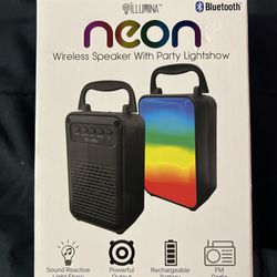 Illumina Neon Bluetooth Wireless Speaker Party Light Show