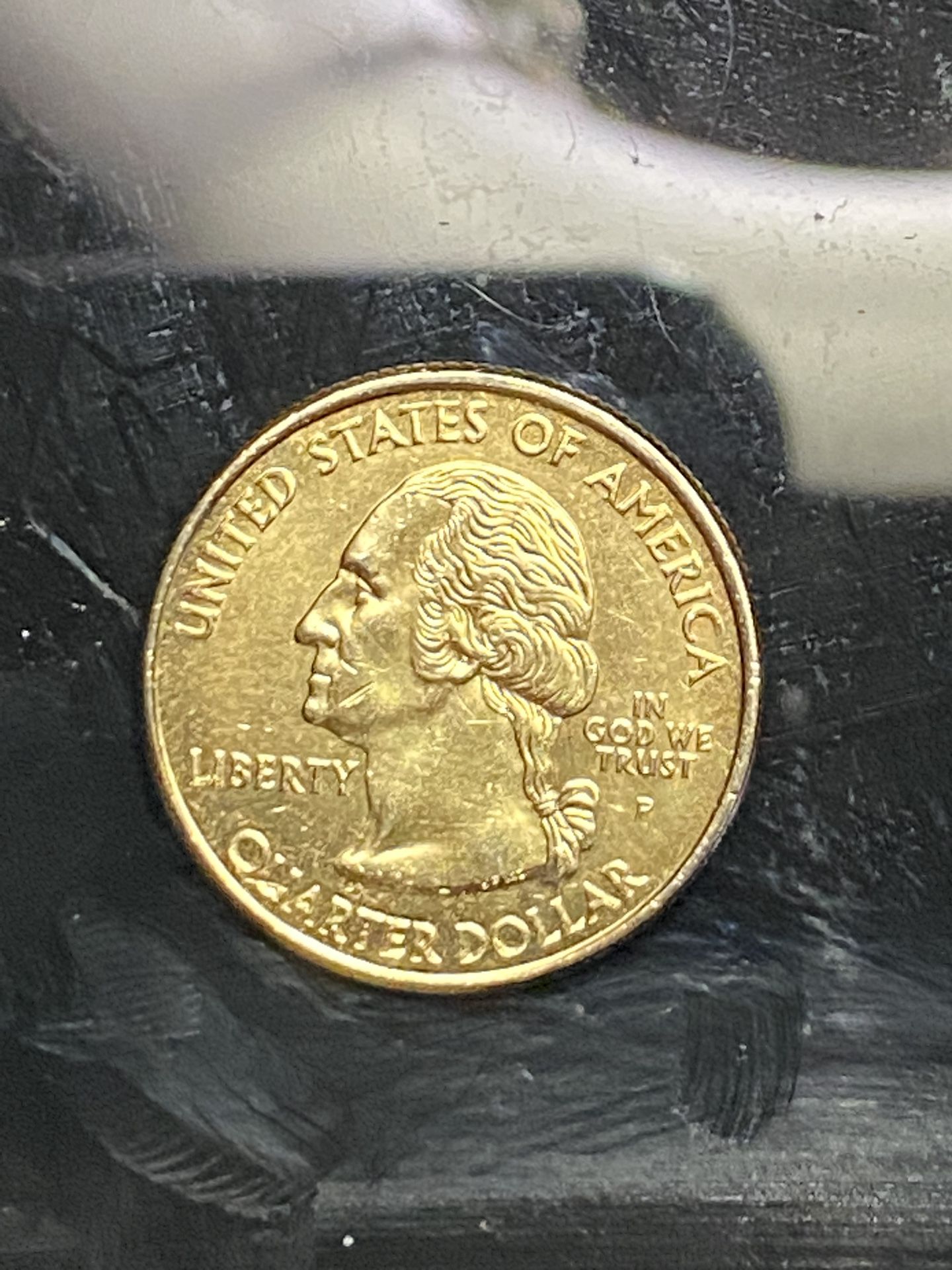 24k Gold Quarter 2000 Hampshire