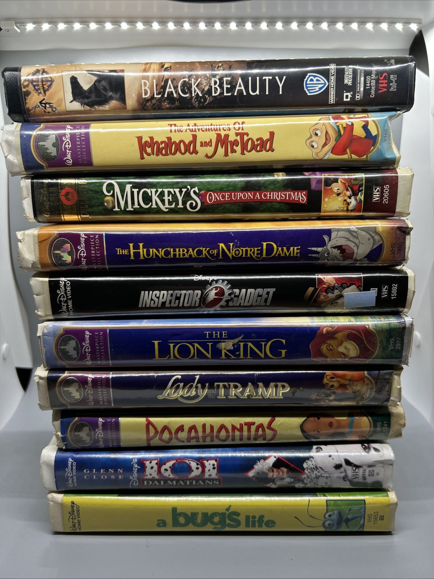 Disney VHS Movies Collection 101 Dalmatians Lady And The Tramp Black Beauty
