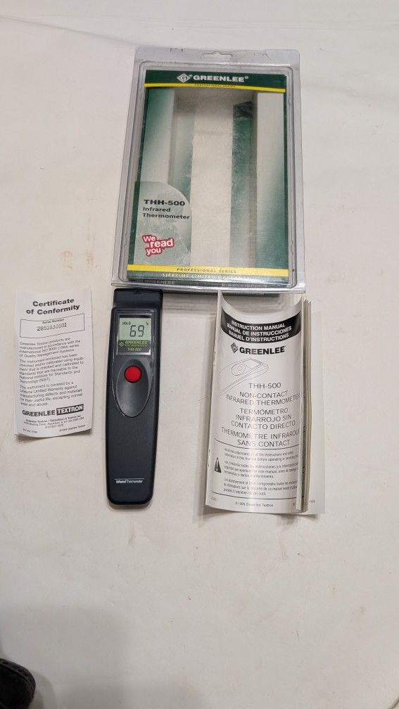 Greenlee THH-500 Infrared Thermometer Brand New