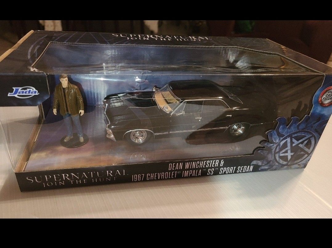 JADA DEAN WINCHESTER & 1967 CHEVY IMPALA SS Sport sedan.   Box is cracked on front upper part as shown in pictures.