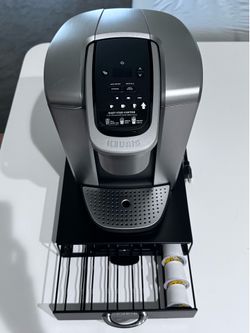 Moving out sale. Keurig K-elite coffee maker + Keurig under brewer storage drawer