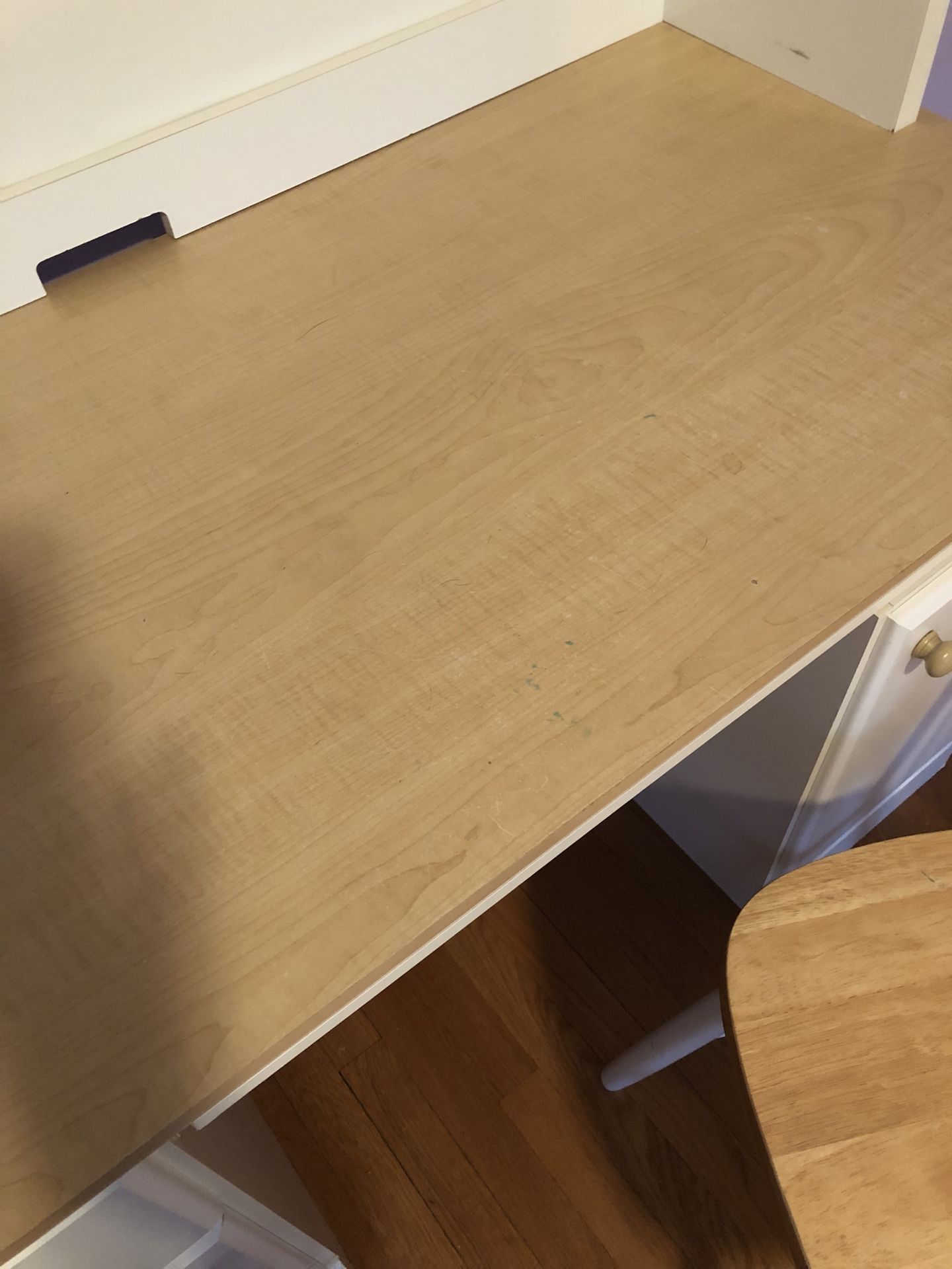 Wood Desk with Matching Hutch and Chair