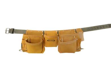 McGuire-Nicholas 11-Pocket Leather Waist Tool Belt/Contractor's Apron