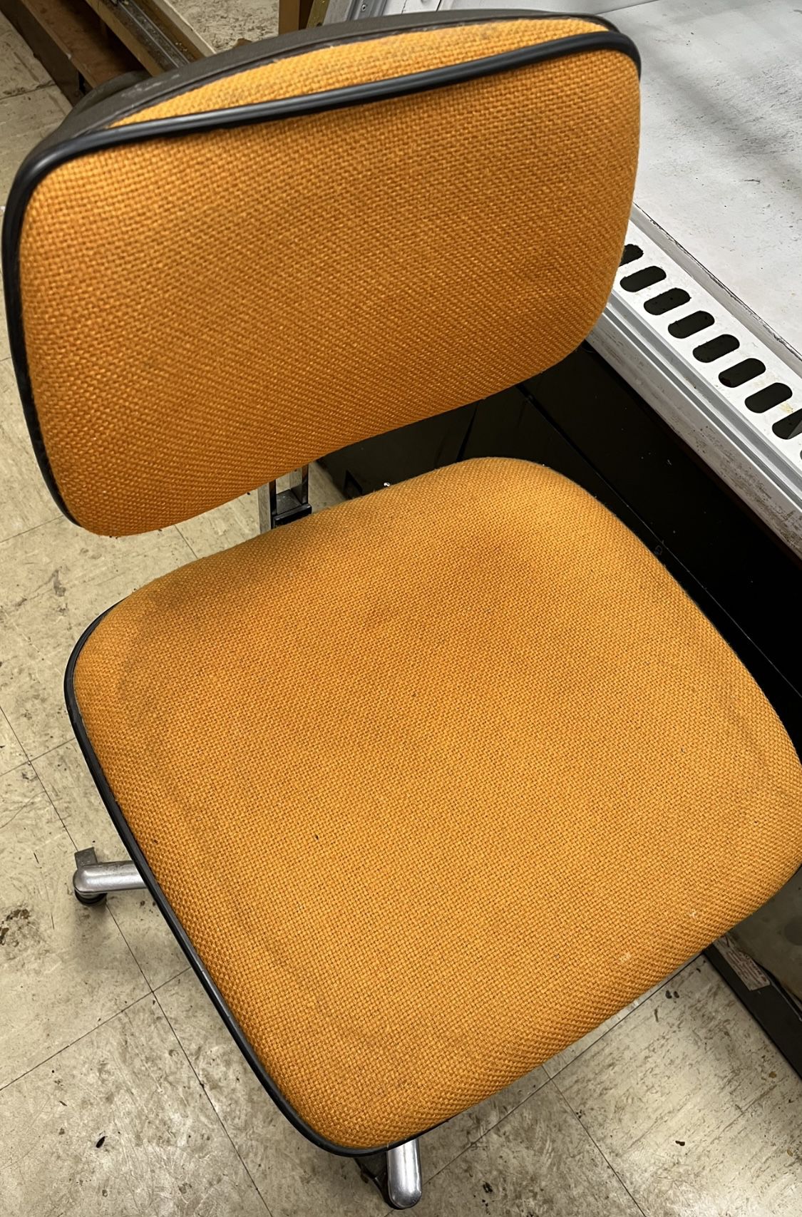 super retro orange office chair 