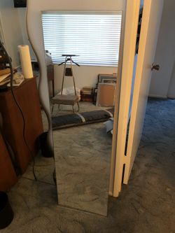 Floor Mirror, electro-Copper Plated TRU-FLECT Frameless Mirror. Great Condition dated 1964