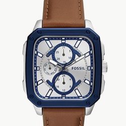 Mens Leather Strap Watch 