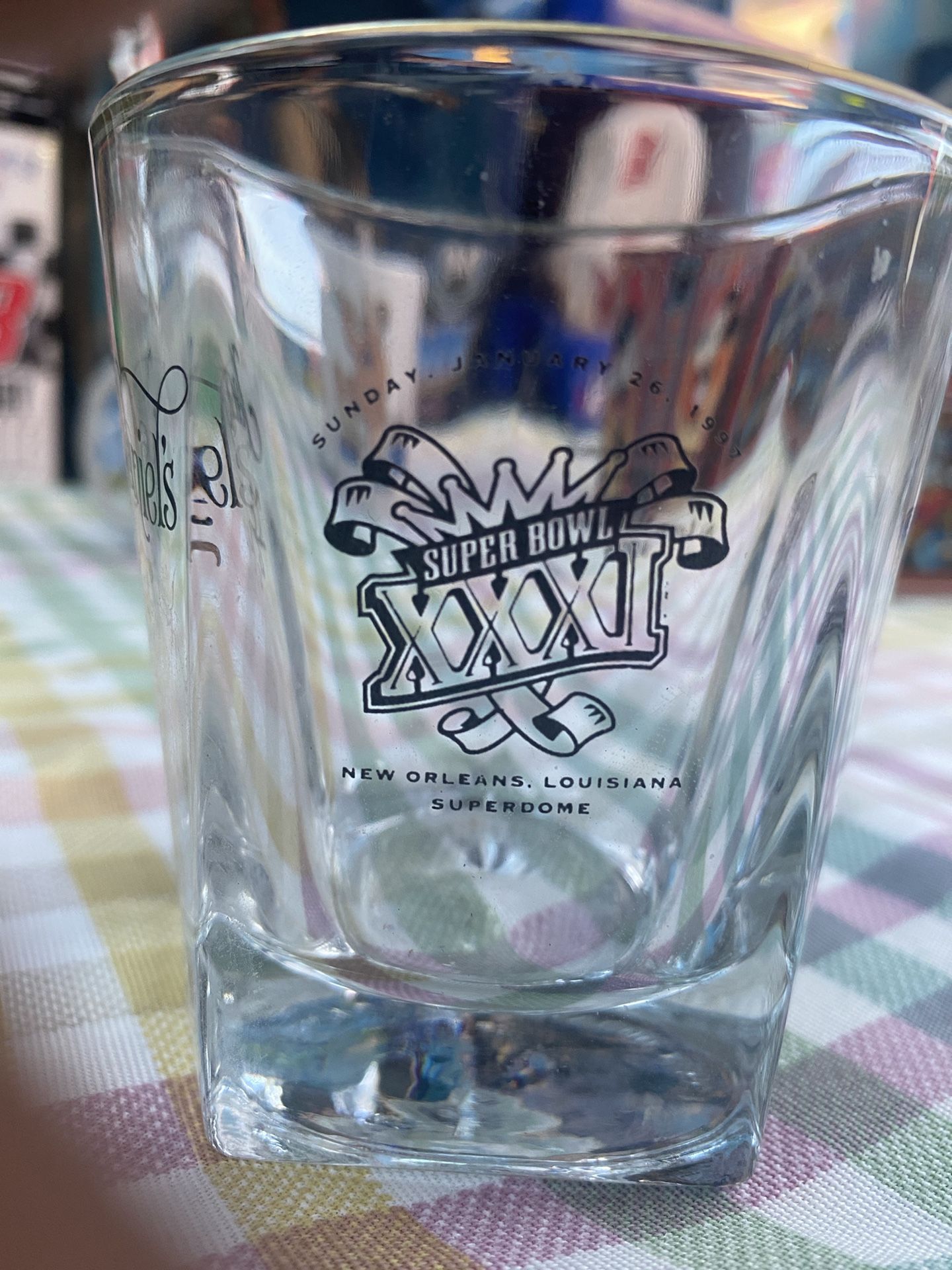 Vintage Jack Daniels NFL Super Bowl XXXI shot Glass