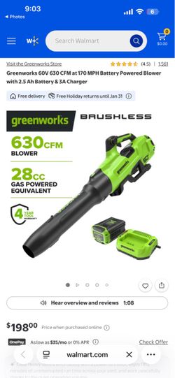Green works leaf blower