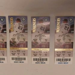 2001 Seattle Mariners Tickets 