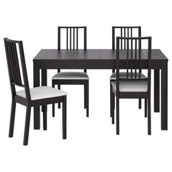 Black extendable IKEA kitchen table (no chairs)