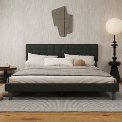 King Bed Frame With Headboard 