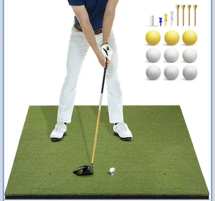 Bltend Golf Mat: 5x4ft Heavy-Duty Golf Hitting Mats Practice Outdoor/Indoor, Elite Dense Artificial Turf Matt Training Aid for Backyard/Garage/Driving