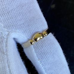 14K Gold Vermeil over 925 Sterling Silver Beam Ring