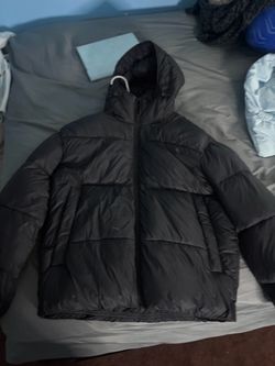 Black Hooded Puffer Jacket